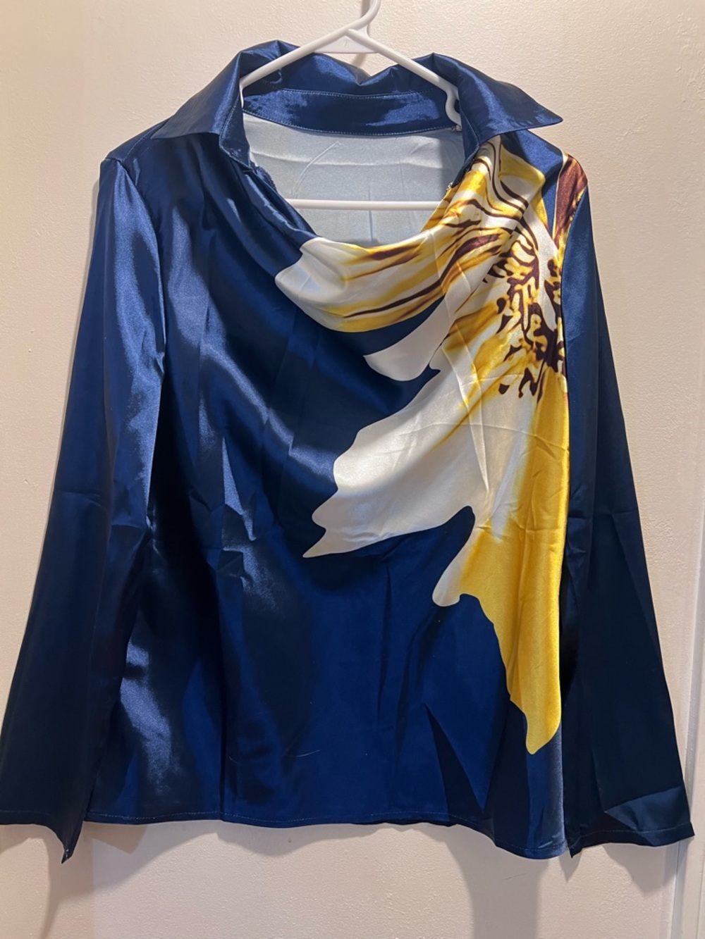 Light Blue Satin Top (Size S)